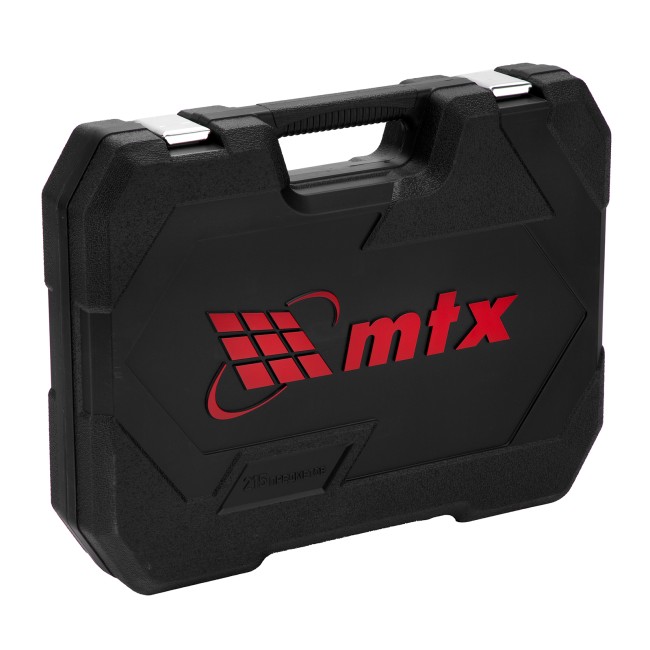 Набор инструментов, 1/2", 3/8", 1/4", пластиковый кейс 215 предметов MTX