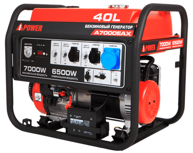 Бензиновый генератор A-iPower A7000EAX + блок автозапуска A-iPower 400 В, 25 А + A-iPower L Бензиновый генератор A-iPower A7000EAX + блок автозапуска A-iPower 400 В, 25 А + A-iPower L