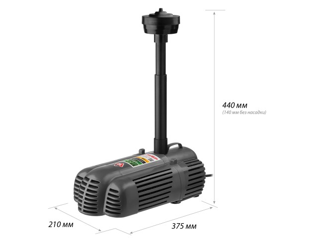 Фонтанный насос для грязной воды ЗНФГ-50-3.4 ЗУБР 85 Вт