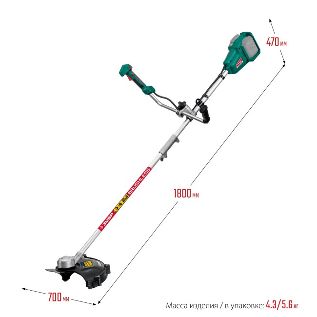 Триммер бесщеточный ТАБ-365 ЗУБР без АКБ Триммер бесщеточный ТАБ-365 ЗУБР без АКБ