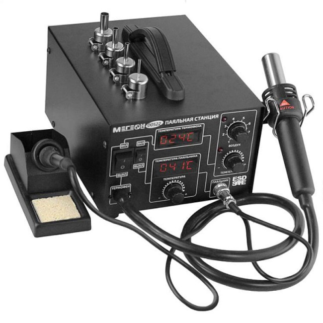Комбинированная паяльная станция МЕГЕОН 00522 Комбинированная паяльная станция МЕГЕОН 00522