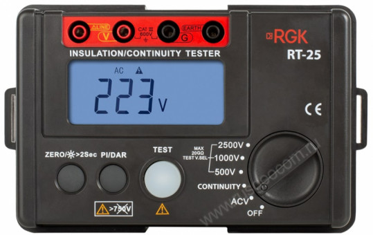 Цифровой мегаомметр RGK RT-25
