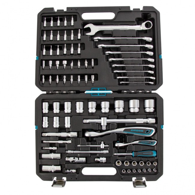 Набор инструментов 1/4", 1/2", CrV 82 предмета Gross