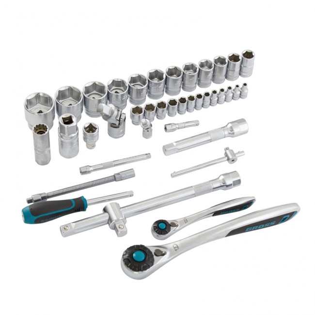 Набор инструментов 1/4", 1/2", CrV 82 предмета Gross