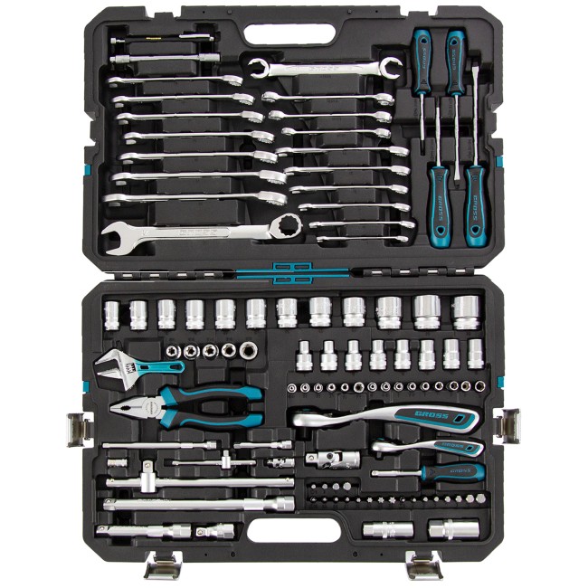 Набор инструментов 1/4", 1/2", CrV 101 предмет Gross Набор инструментов 1/4", 1/2", CrV 101 предмет Gross