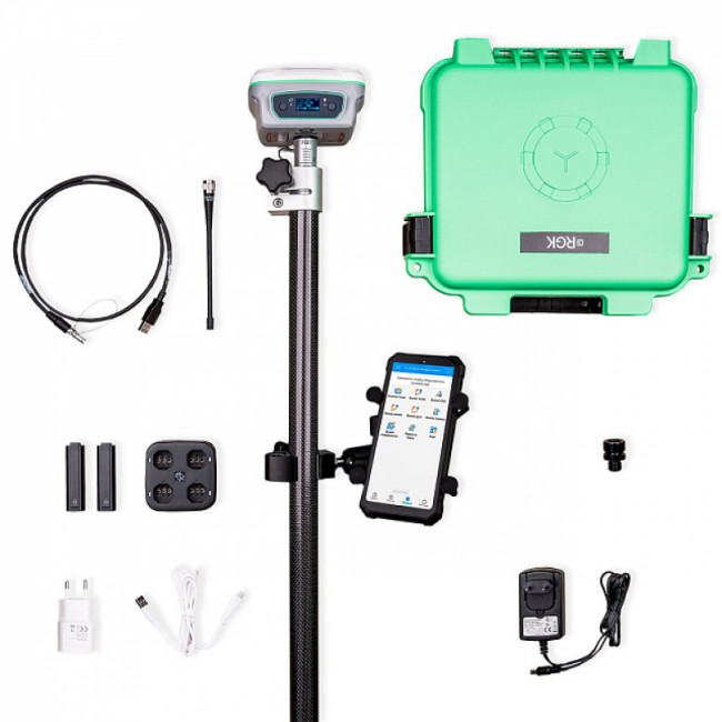 Комплект GNSS-приёмник RGK SR1 со смартфоном и вехой Комплект GNSS-приёмник RGK SR1 со смартфоном и вехой