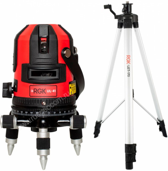 Лазерный уровень RGK UL-41 + штатив RGK LET-170 Лазерный уровень RGK UL-41 + штатив RGK LET-170