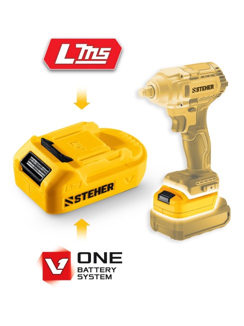 Адаптер для АКБ V1 под инструмент LMS, V1-LMS STEHER 20 В Адаптер для АКБ V1 под инструмент LMS, V1-LMS STEHER 20 В