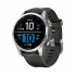 Часы Garmin Fenix 7S серебристый с графитовым силиконовым ремешком Часы Garmin Fenix 7S серебристый с графитовым силиконовым ремешком