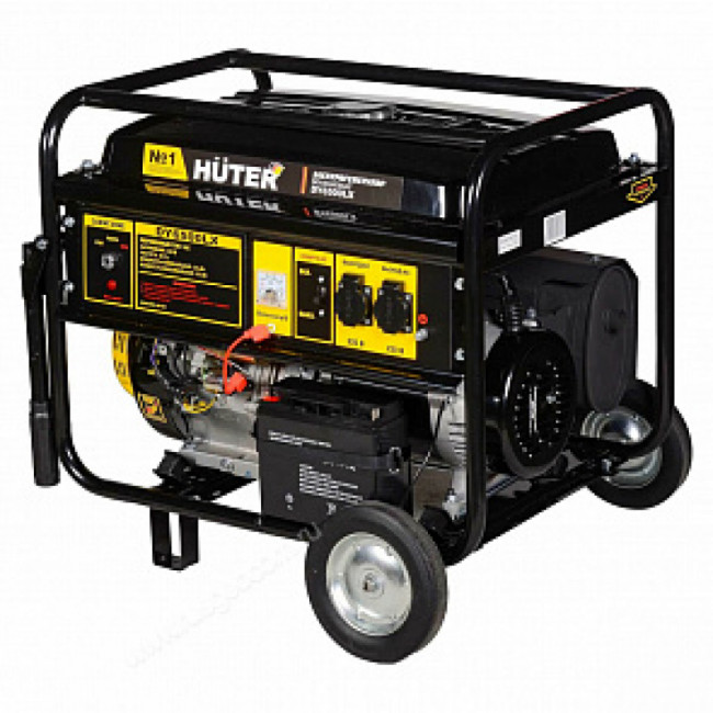 Бензиновый генератор HUTER DY6500LX с колесами Бензиновый генератор HUTER DY6500LX с колесами