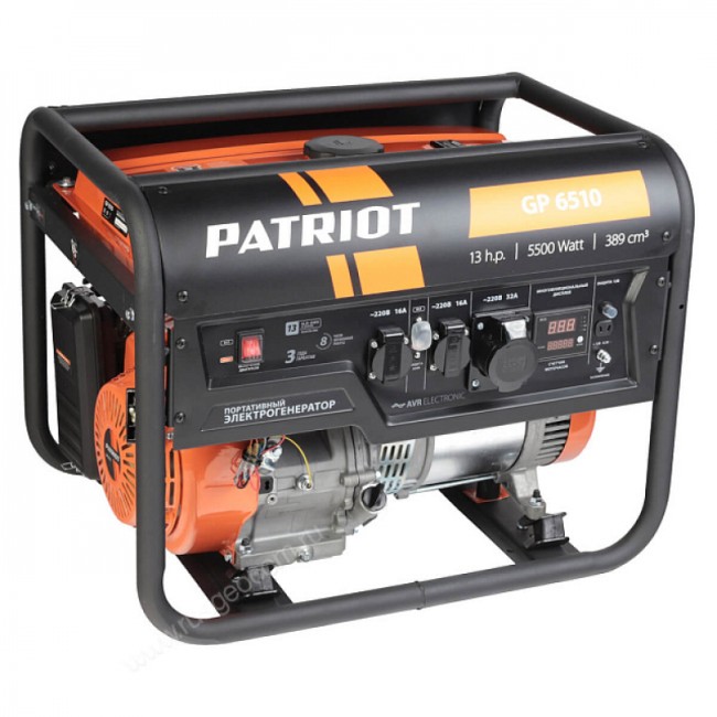 Бензиновый генератор Patriot GP 6510 Бензиновый генератор Patriot GP 6510