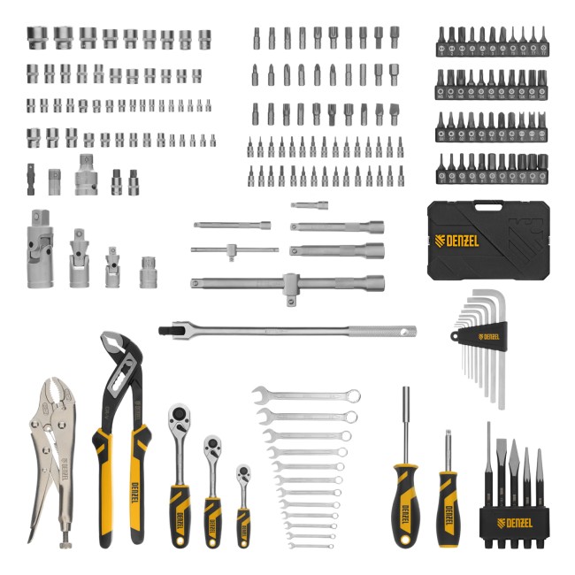 Набор инструментов 1/2", 3/8", 1/4" 232 предмета Denzel