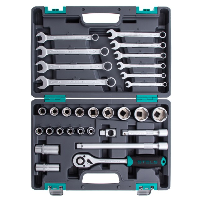 Набор инструментов, 1/2", CrV 31 предмет Stels