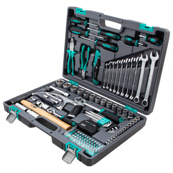 Набор инструментов 1/2", 1/4", CrV 98 предметов Stels Набор инструментов 1/2", 1/4", CrV 98 предметов Stels