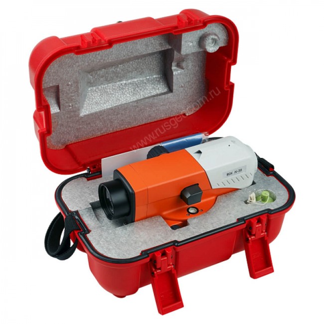 Комплект оптический нивелир RGK N-38 + штатив S6-N + рейка AMO S4 Комплект оптический нивелир RGK N-38 + штатив S6-N + рейка AMO S4